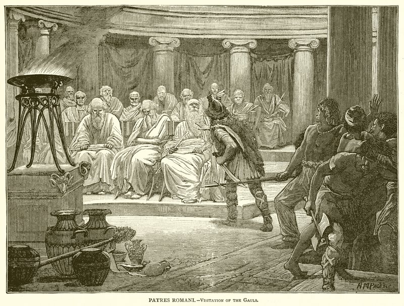 Patres Romani. Visite des Gaulois - English School