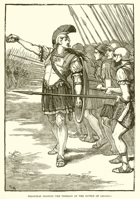 Pélopidas menant les Thébains à la bataille de Leuctres - English School