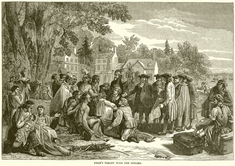 Traité de Penn avec les Indiens - English School