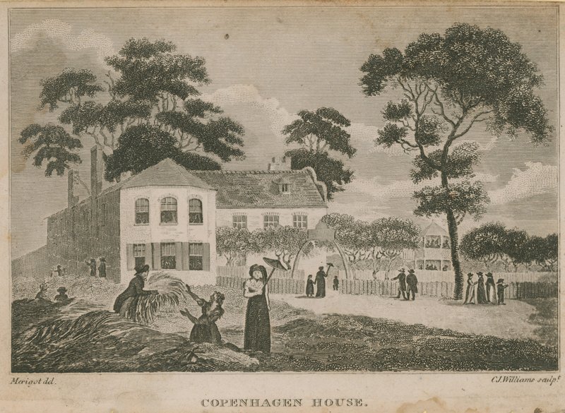 Personnes dans les jardins de Copenhagen House - English School
