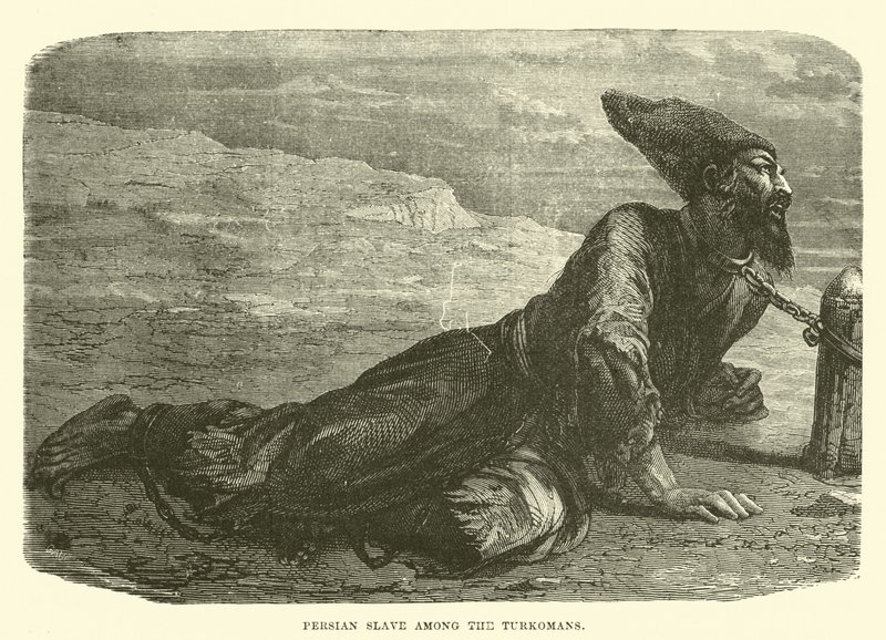 Esclave persan parmi les Turkomans - English School