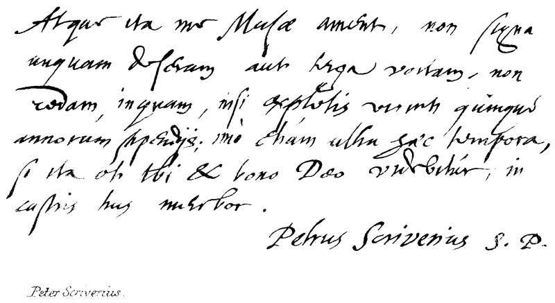 Peter Scriverius - English School