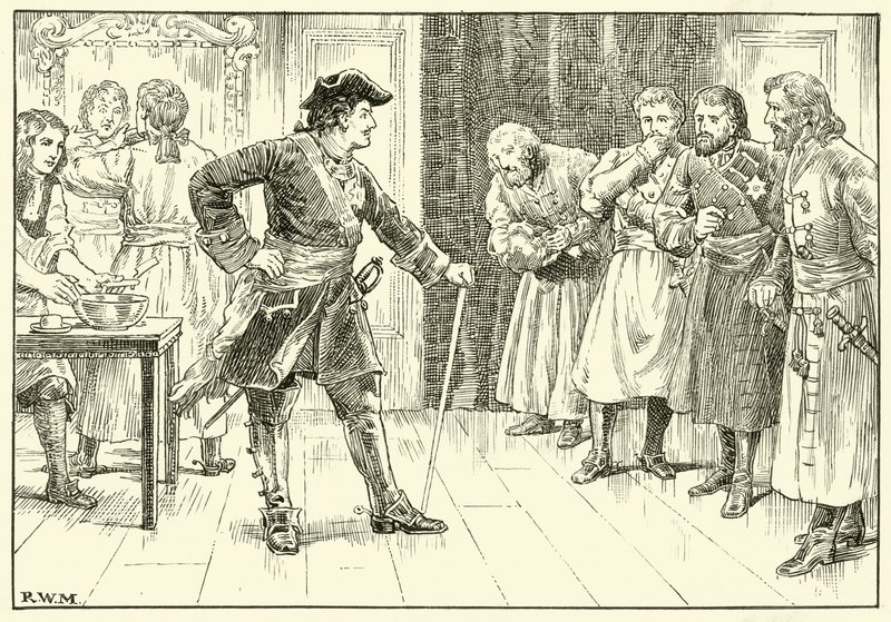 Pierre le Grand fait raser les barbes des nobles - English School