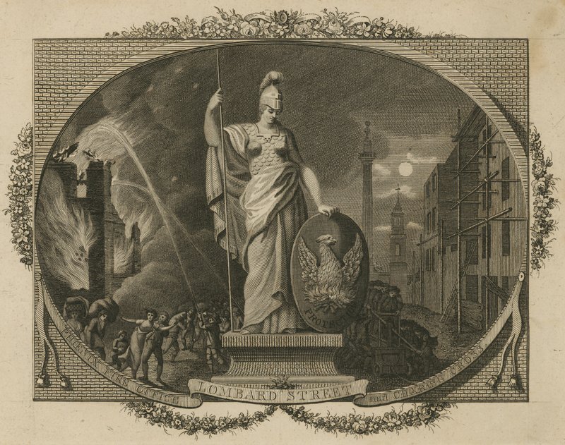 Phoenix Company; Fire Office, Lombard Street et Charing Cross, Londres - English School
