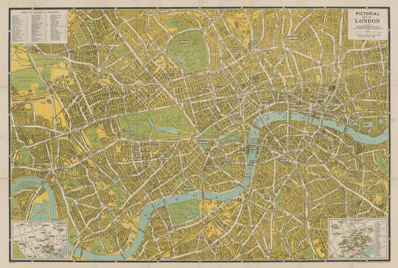 Carte picturale de Londres - English School
