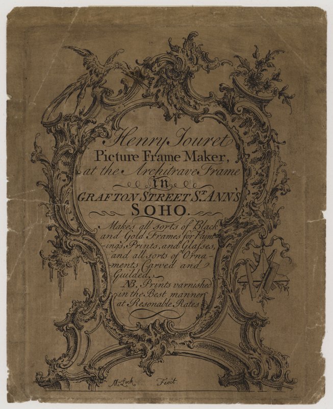 Fabricant de cadres, Henry Jouret, carte de visite - English School