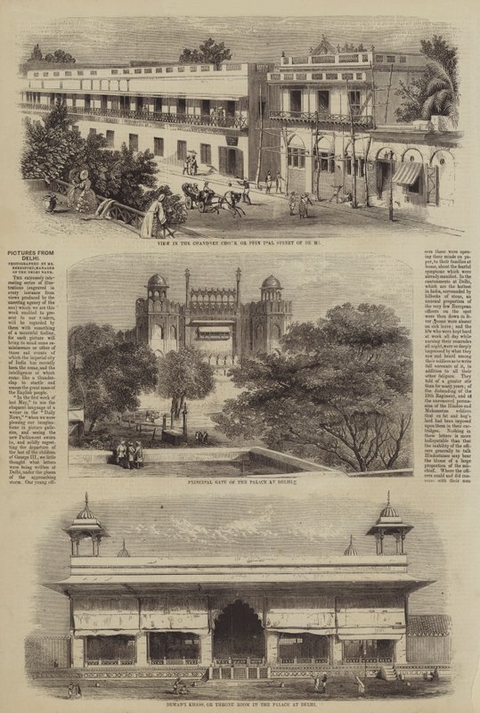 Images de Delhi (gravure) - English School