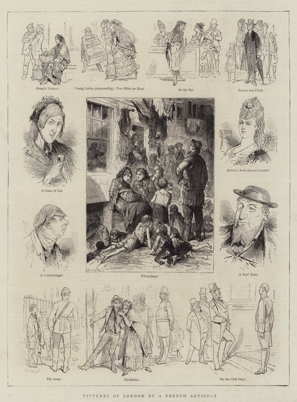 Images de Londres par un artiste français, I - English School
