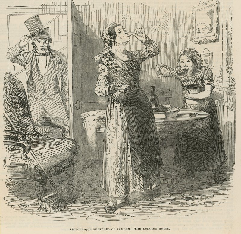 Croquis pittoresques de Londres - la maison de pension - English School