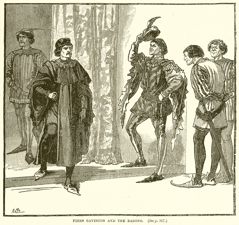 Piers Gaveston et les barons - English School