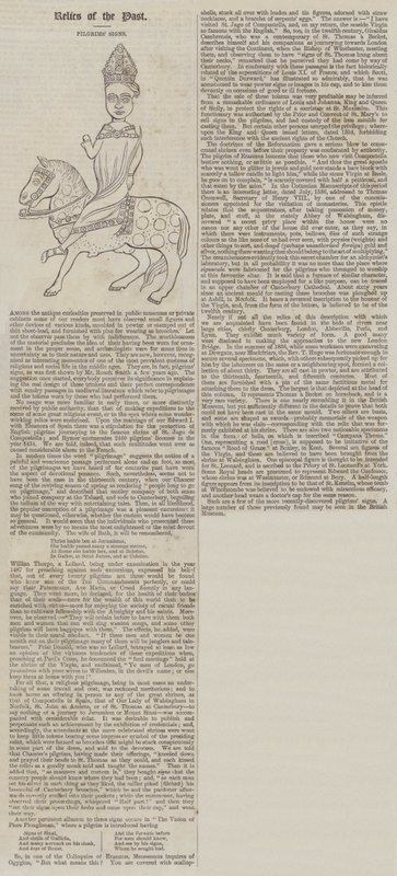 Signe des pèlerins (gravure) - English School