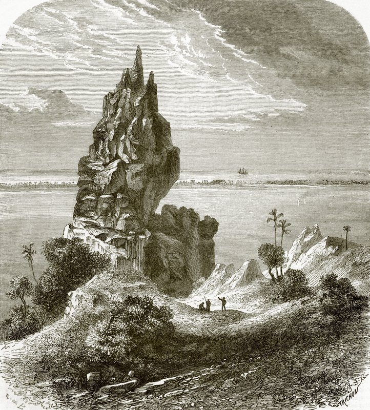Pinnacle et récif corallien, Bora-Bora - English School