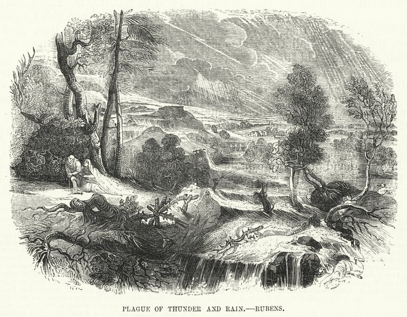 La peste du tonnerre et de la pluie, Rubens (gravure) - English School