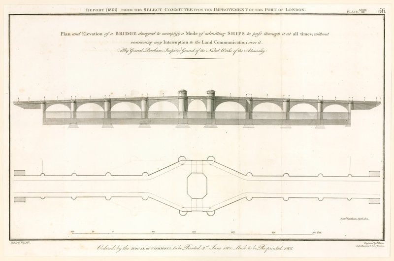 Plan pour un pont de Londres capable de laisser passer les navires - English School