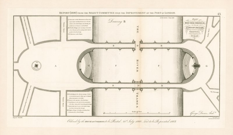 Plan pour un pont de Londres capable de laisser passer les navires - English School