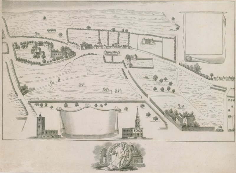 Plan des banlieues nord-ouest de Londres autour de St Giles in the Fields - English School