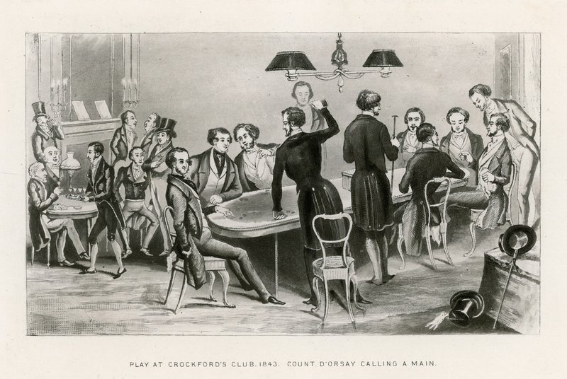 Jeu au Crockfords Club, 1843. Le comte D