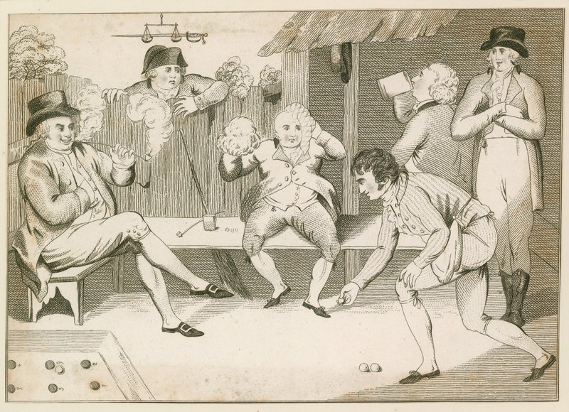 Jeu de balle. XVIIIe siècle - English School