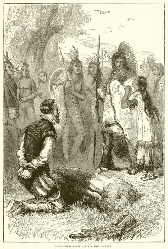 Pocahontas sauve la vie du capitaine Smith - English School