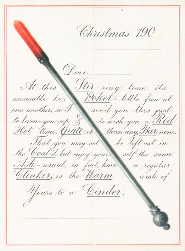 Poker, Carte de Noël - English School
