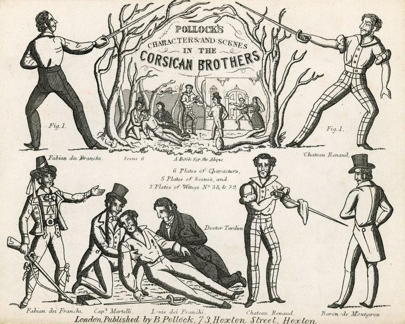 Personnages et scènes de Pollock dans Les Frères Corses - English School