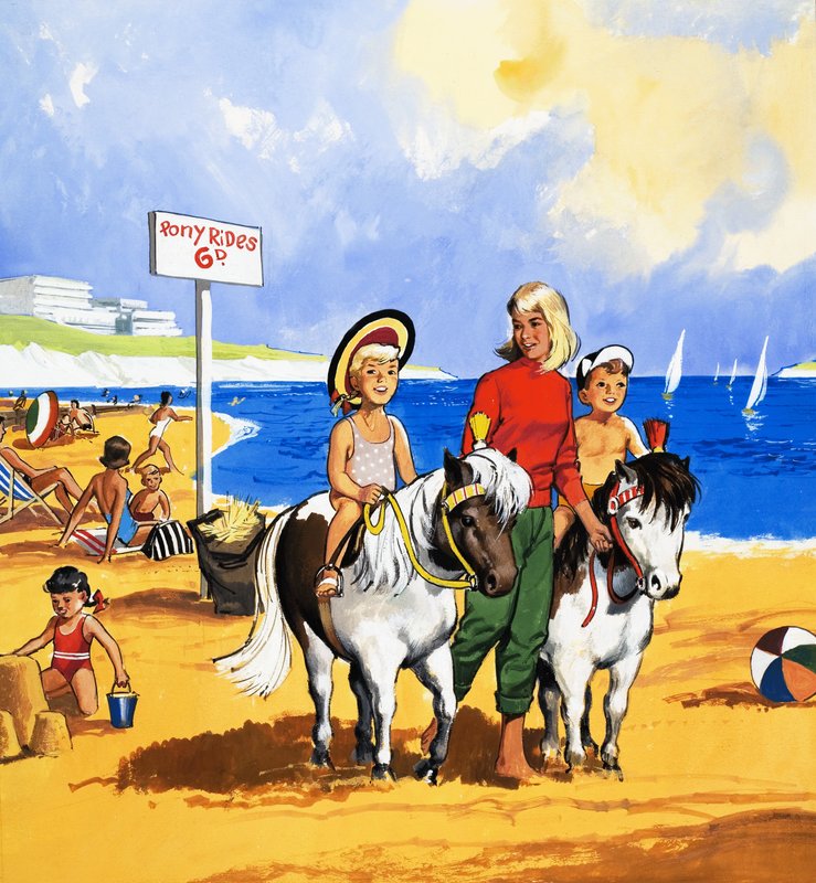 Promenades à poney à la plage - English School