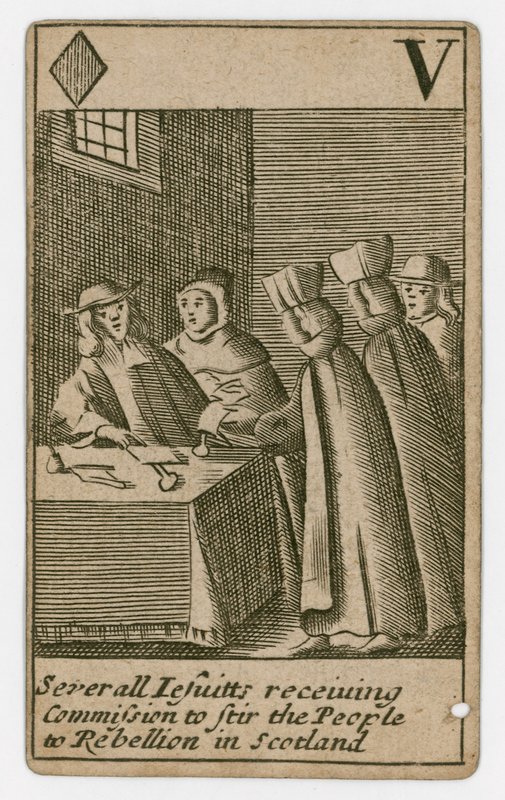 Carte à jouer du complot papiste - English School