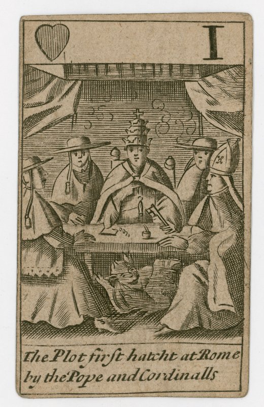 Carte à jouer du complot papiste - English School