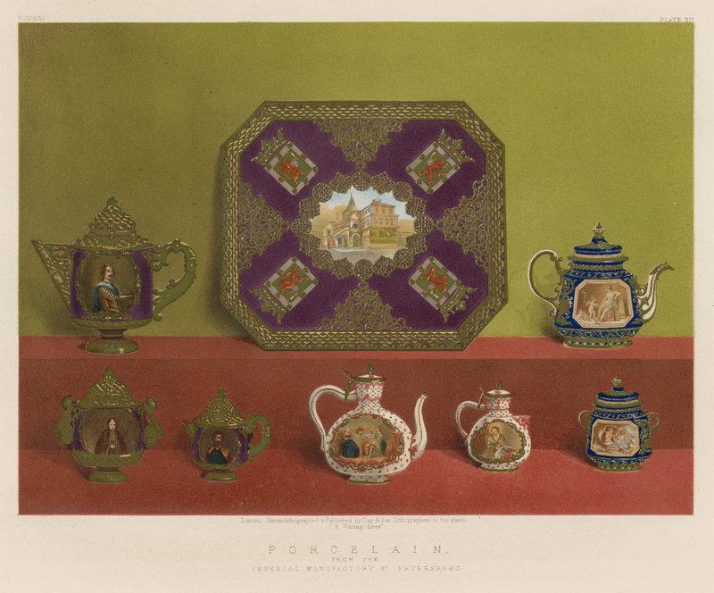 Porcelaine de la Manufacture Impériale, Saint-Pétersbourg - English School