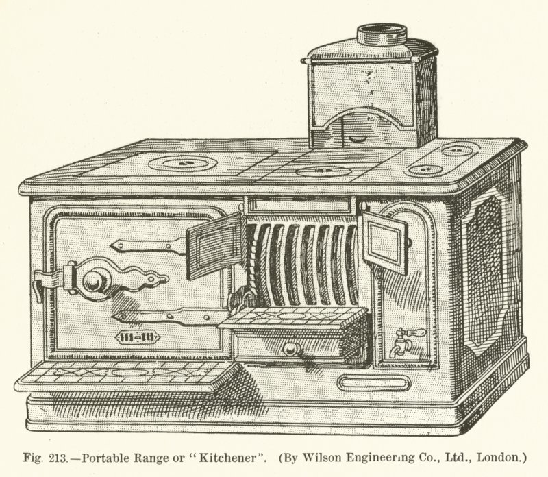 Cuisinière portable ou Kitchener, par Wilson Engineering Company; Londres - English School