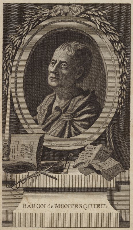 Portrait de Montesquieu - English School