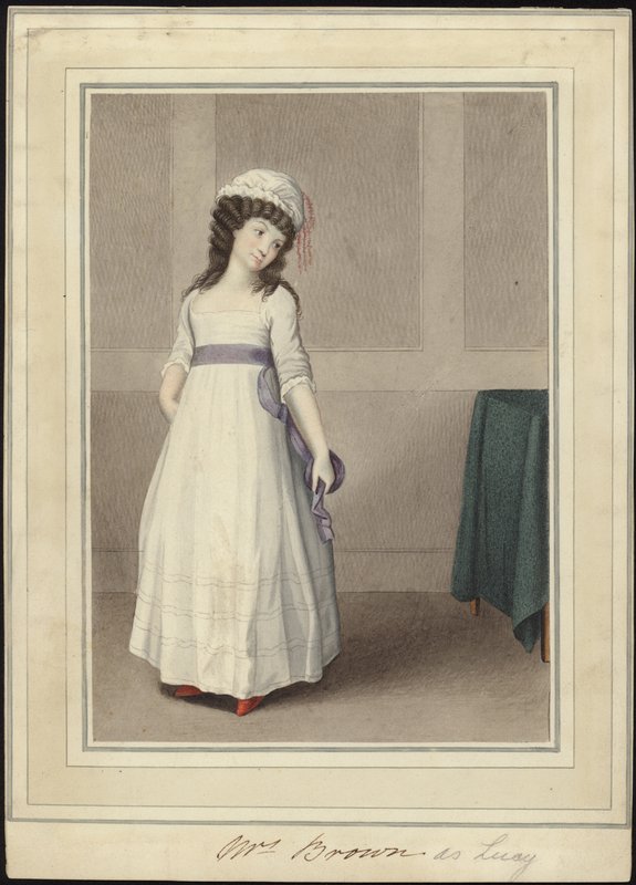 Portrait de Mme Brown en tant que Lucy - English School