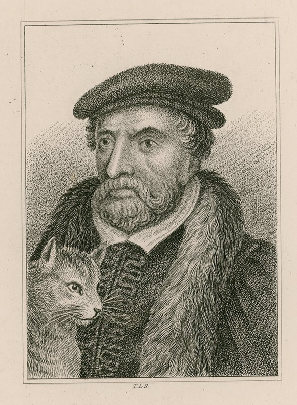 Portrait de Sir Richard Whittington et chat, autrement dit Dick Whittington, maire de Londres - English School