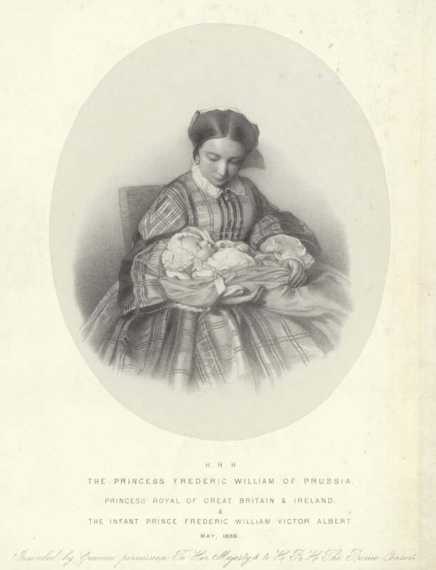 Portrait de Victoria, princesse royale, avec son fils, Frederick William Victor Albert - English School