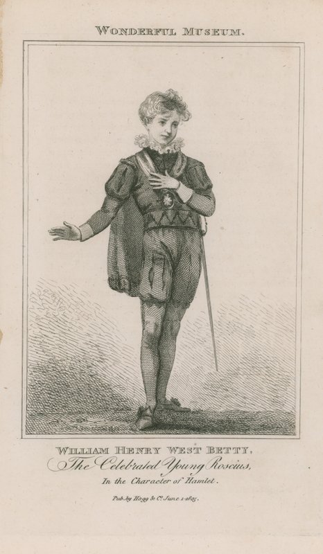 Portrait de William Henry West Betty en Hamlet - English School