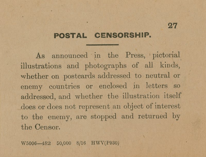 Censure postale - English School