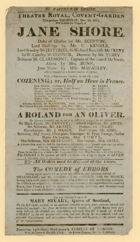 Affiche pour Jane Shore - English School
