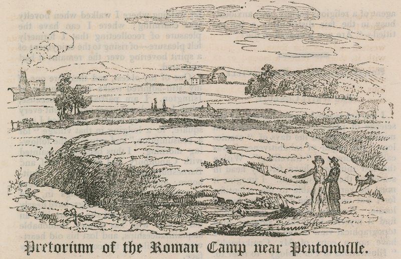 Prétorium du camp romain près de Pentonville, Londres - English School