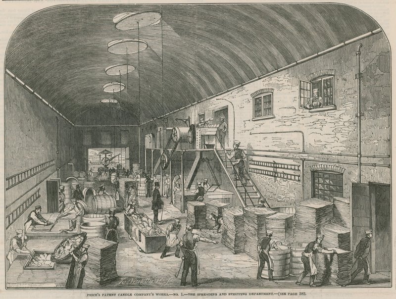 Travaux de la Prices Patent Candle Company; Département d