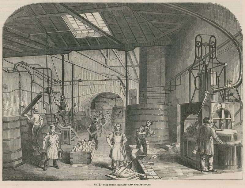 Travaux de la Prices Patent Candle Company; Maison de la vapeur et des moteurs - English School