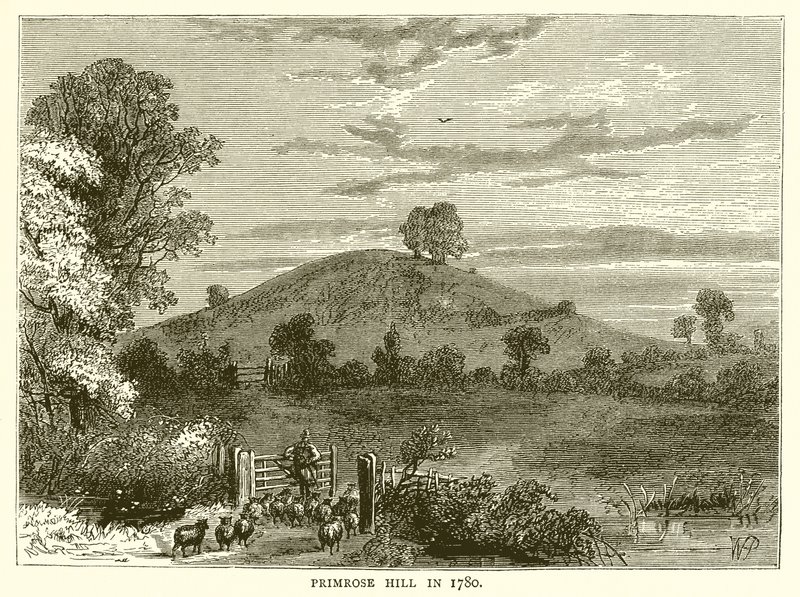 Primrose Hill en 1780 - English School