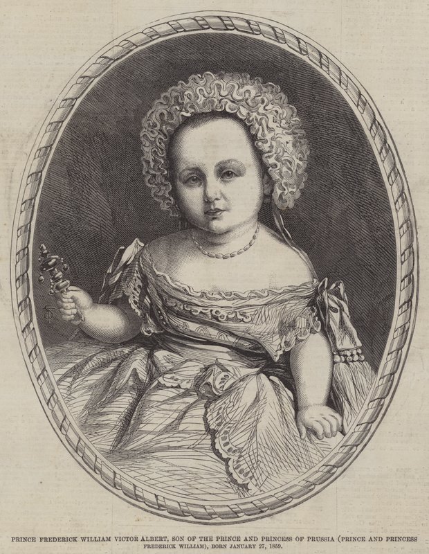 Prince Frederick William Victor Albert, fils du prince et de la princesse de Prusse, né le 27 janvier 1859 (gravure) - English School