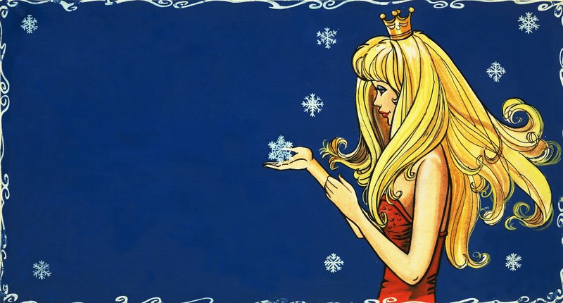 Princesse attrapant un flocon de neige - English School
