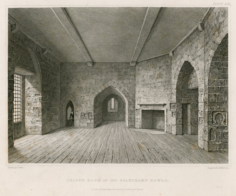 Salle de prison dans la tour Beauchamp - English School