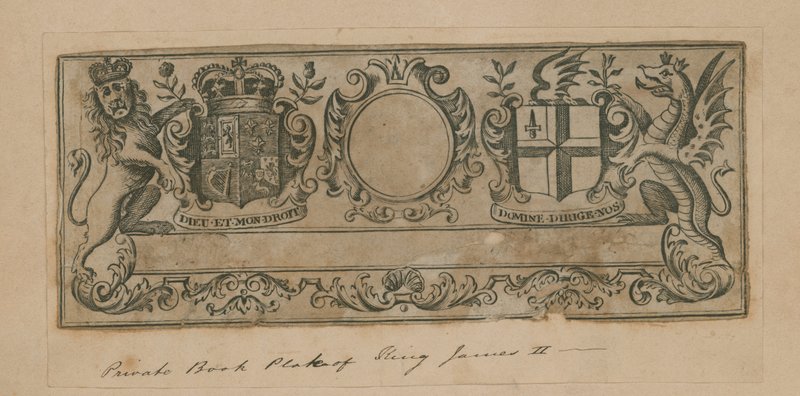 Ex-libris privé du roi Jacques II - English School