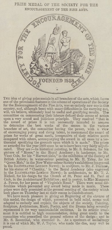 Médaille de prix de la Société pour l