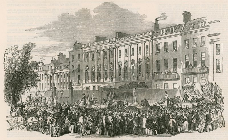 Procession de la London Temperance League à Lincolns Inn Fields, Londres - English School