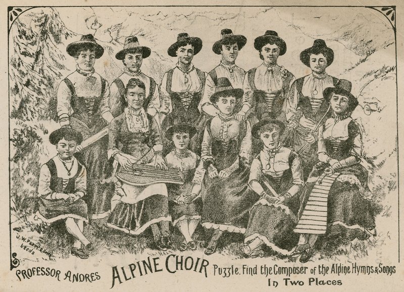 Professeur Andre, puzzle du Chœur Alpin : trouvez le compositeur des Hymnes et Chansons Alpines en deux endroits - English School