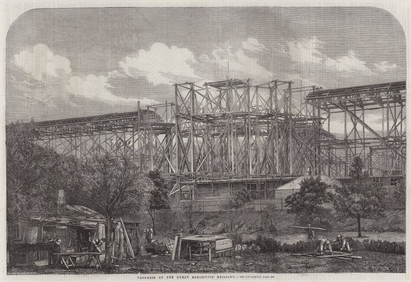 Progrès du bâtiment de la Grande Exposition - English School