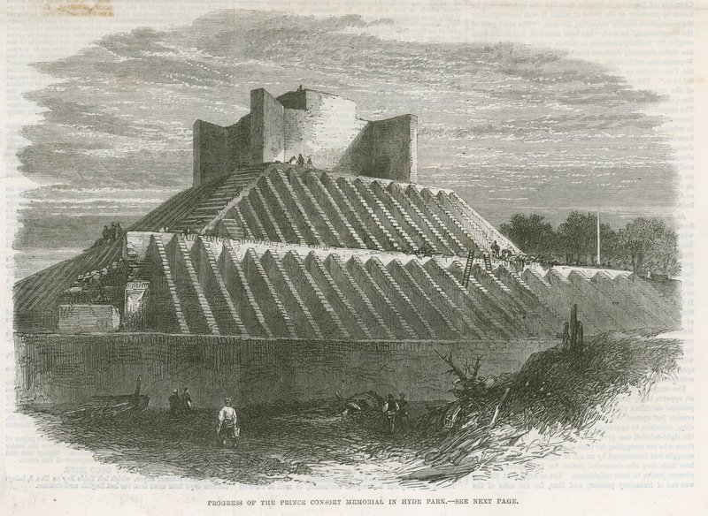 Progrès du mémorial du Prince Consort à Hyde Park - English School